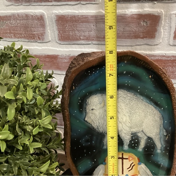 🟡 Stunning Buffalo Indian Headdress Stars & Sky Heavy Resin Wall Decor - Wow - Picture 10 of 11